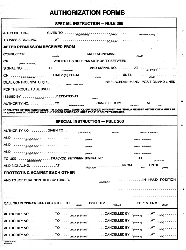 Authorization Forms